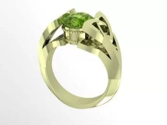 кольцо из зеленого золота